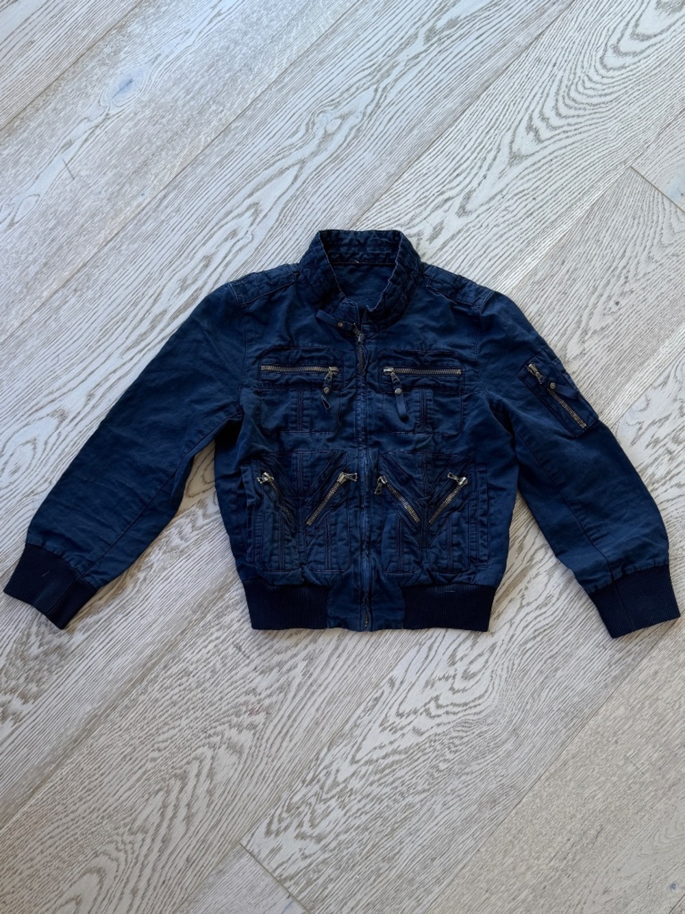 Vintage L.A.M.B Gwen Stefani Black Utility Bomber Jacket